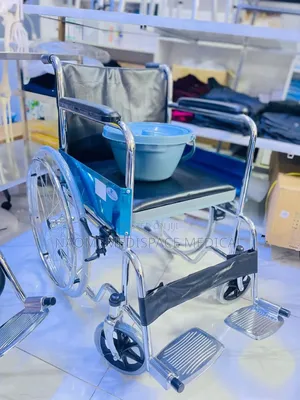 Comfortable Standard Wheelchair With Removable Commode Bucket