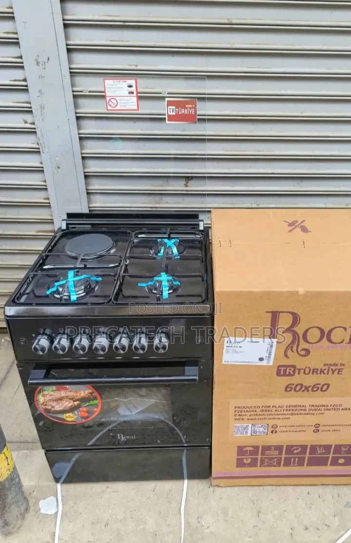 Roch 60x60 Cooker – 3 Gas + 1 Electric Hotplate