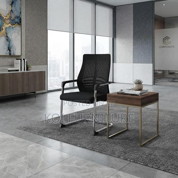 Office Chairs; Fabirc High Backrest Visitots Chair With Fixed Arms