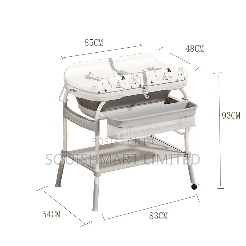 3-in-1 Foldable Baby Changing Table With Bath Tub