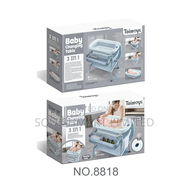 3-in-1 Foldable Baby Changing Table With Bath Tub