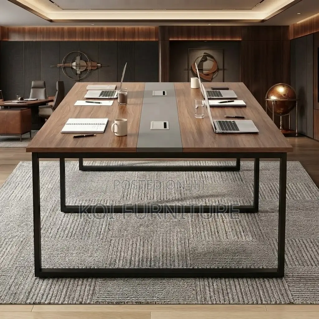 Boardroom Table; Brown Long 2400MM Conference Boardroom Table