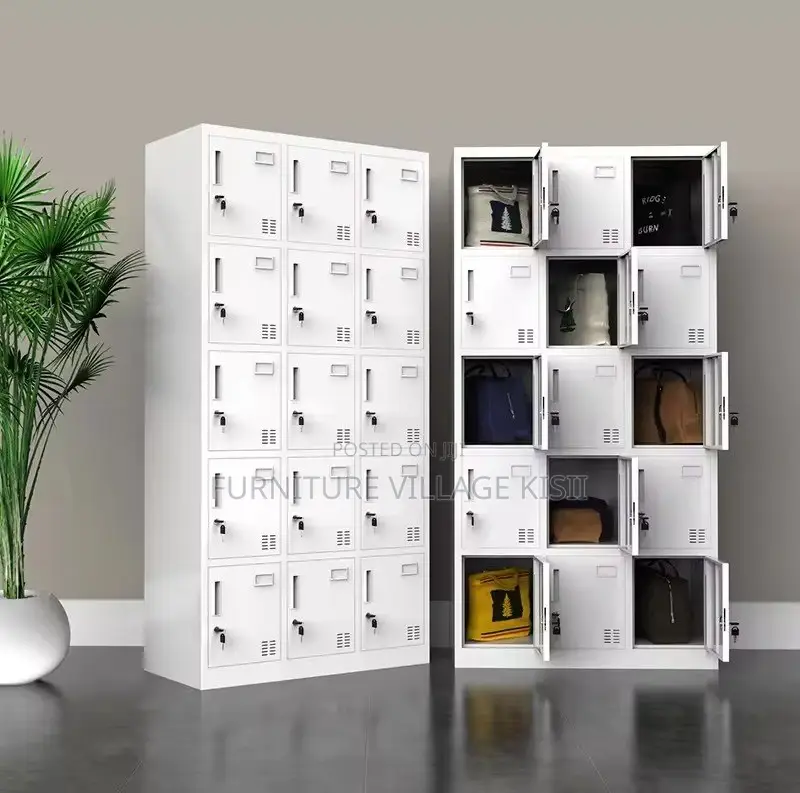 Office Locker; 15 Locker Metallic Storage Cabinet