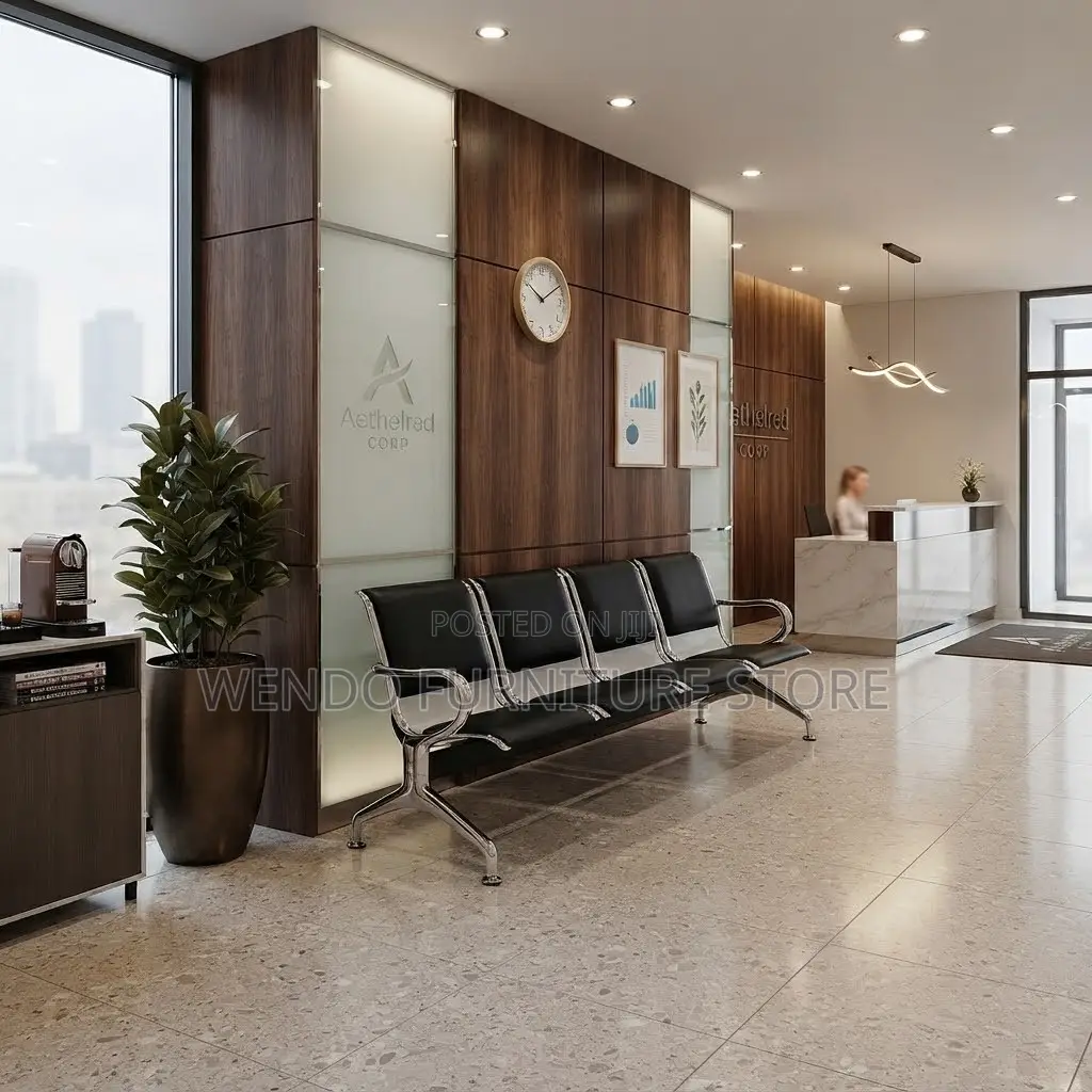 Office Benches; Leather Four Seaters Reception Modern Benches