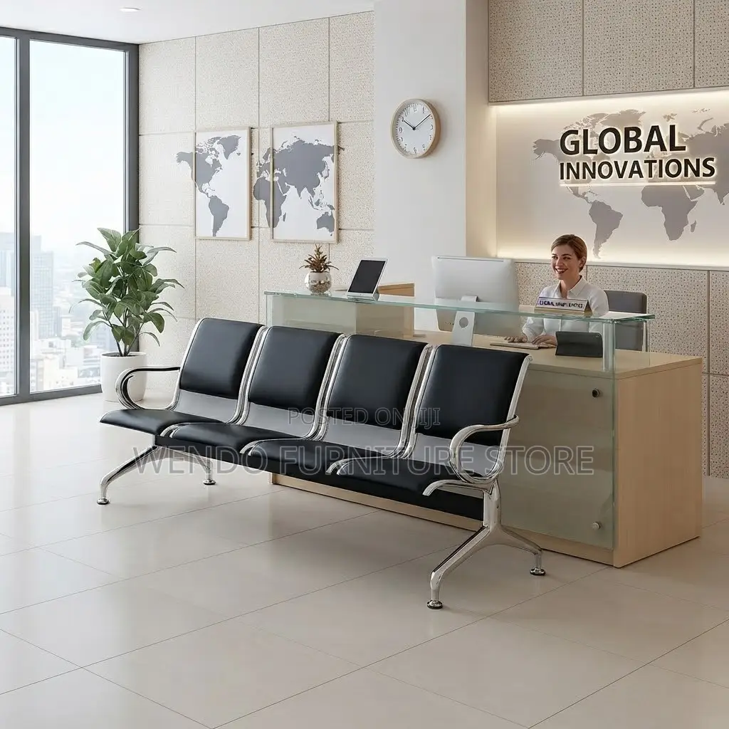 Office Benches; Leather Four Seaters Reception Modern Benches