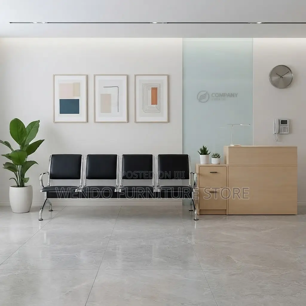 Office Benches; Leather Four Seaters Reception Modern Benches