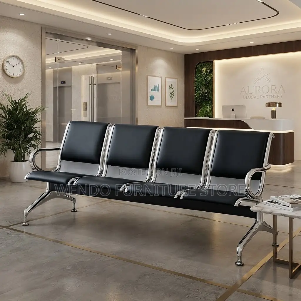 Office Benches; Leather Four Seaters Reception Modern Benches