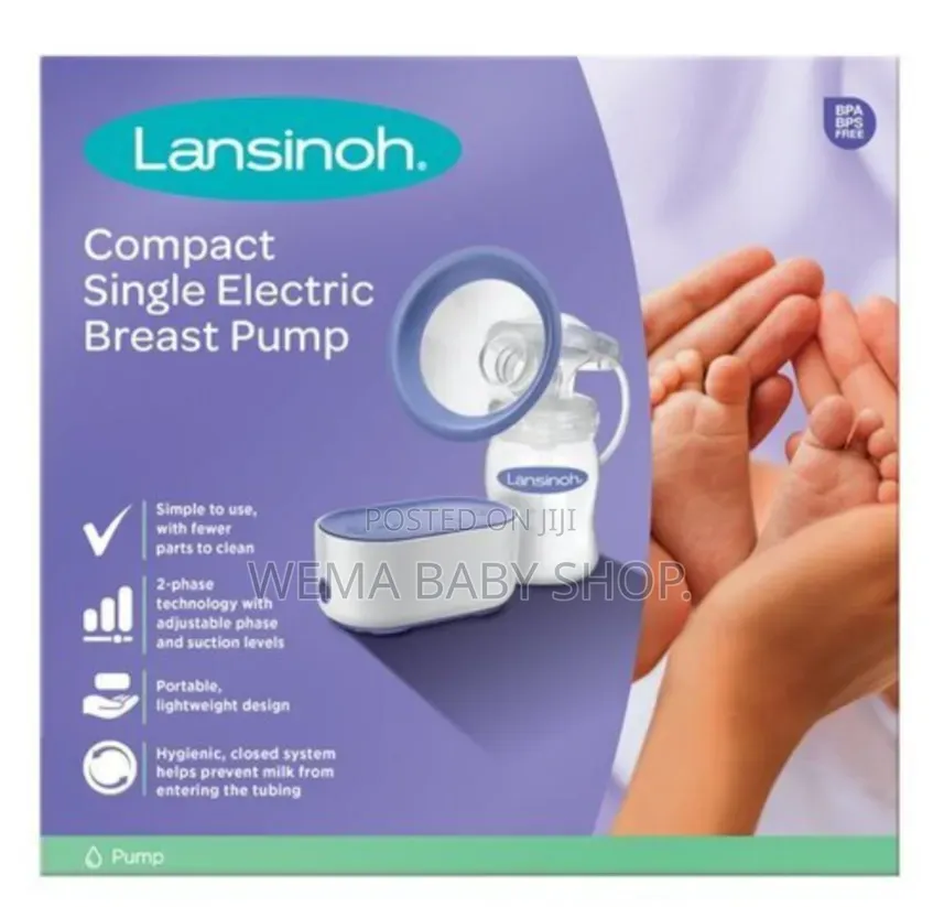 Lansinoh Compact Single Electric Breast Pump(portable and Lightweight)