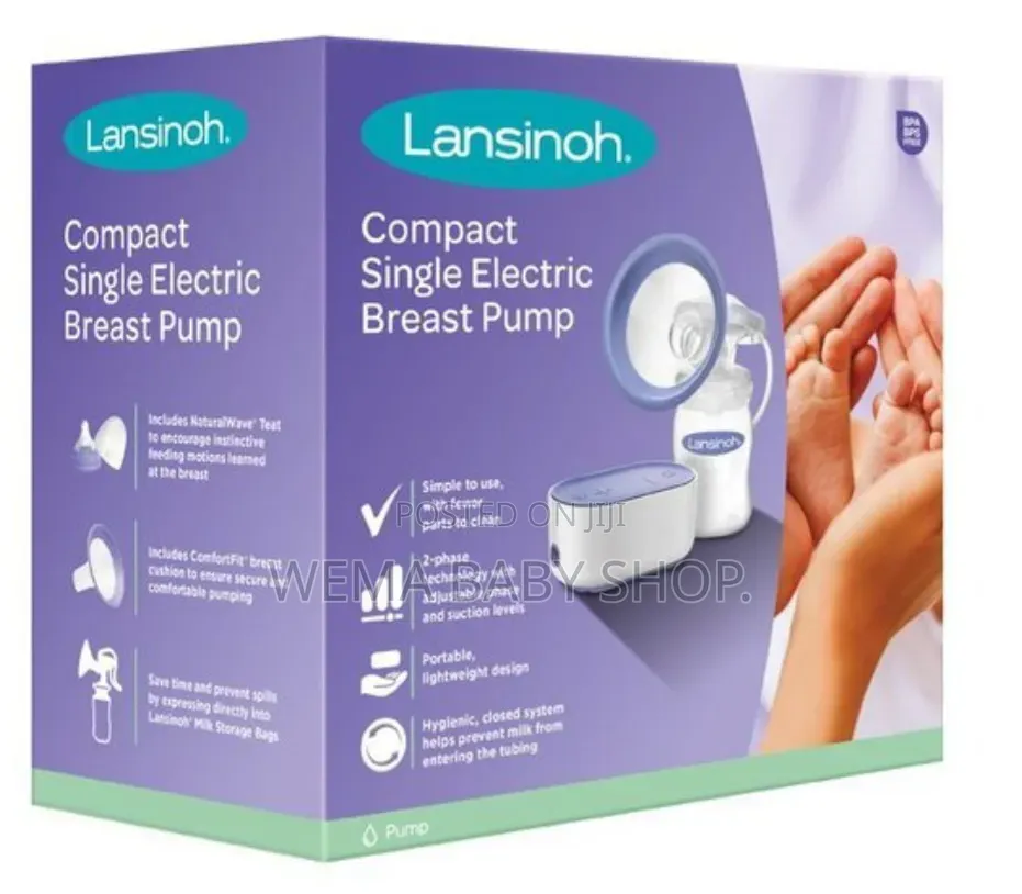 Lansinoh Compact Single Electric Breast Pump(portable and Lightweight)