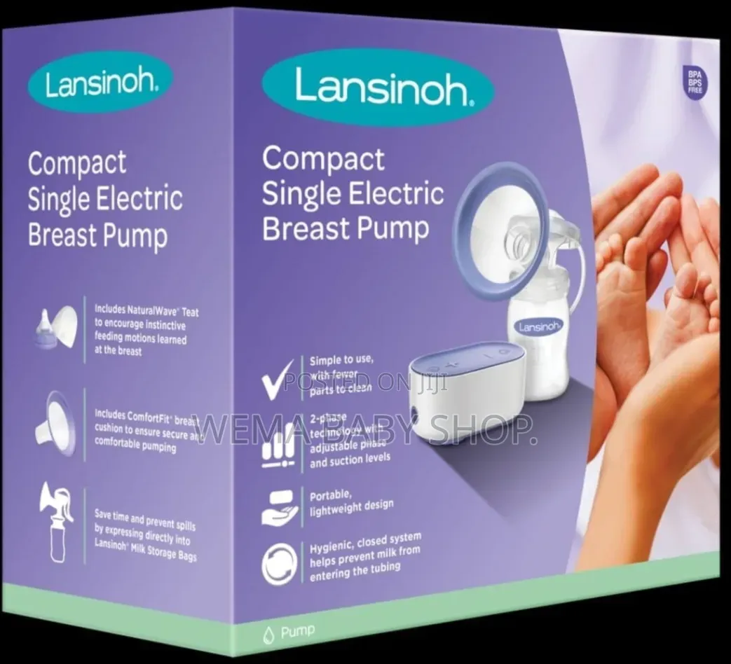 Lansinoh Compact Single Electric Breast Pump(portable and Lightweight)