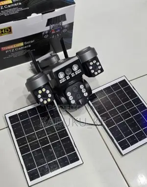V380 4g Triple Lens Dual Panel Security Solar Camera