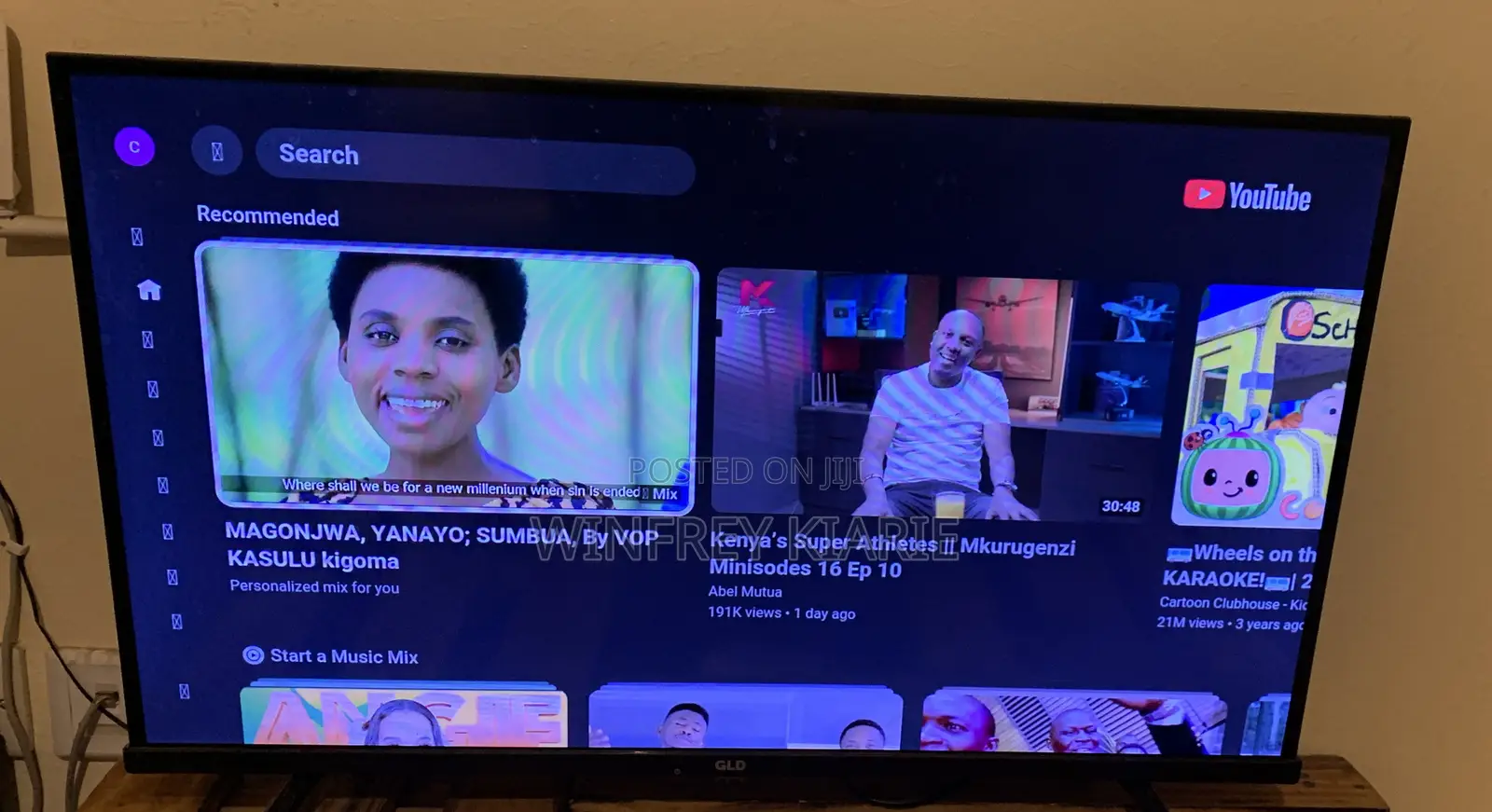 GLD Frameless Smart Android TV.