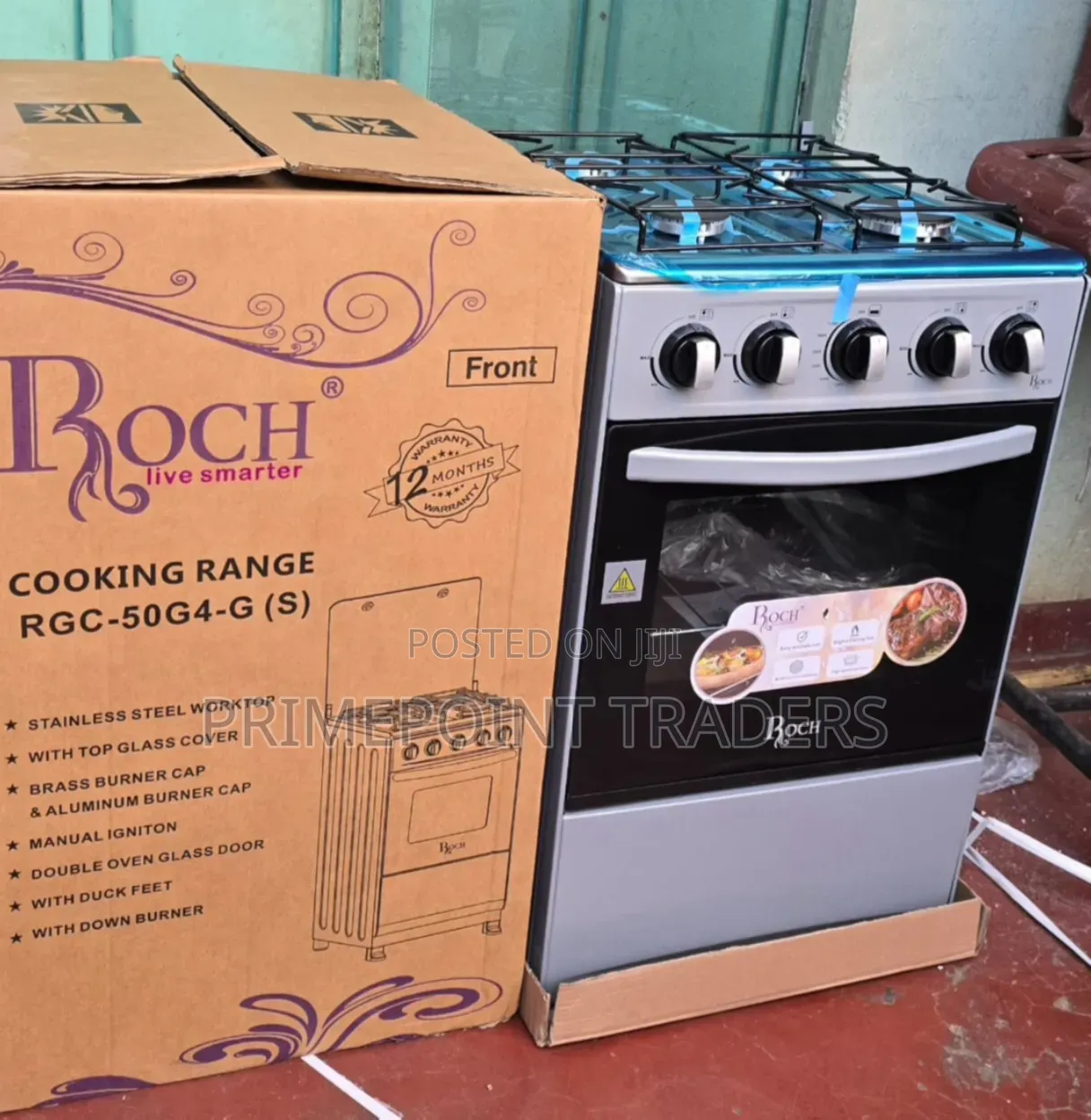 Roch 50×55cm Full Gas Standing Cooker – Compact & Reliable