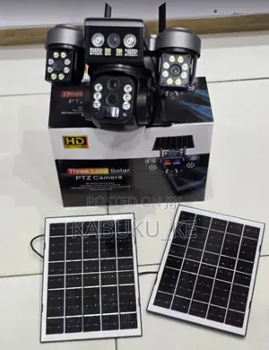 V380 Pro Triple Lens 4g Solar Camera With 10x Zoom Dual Solar Panels