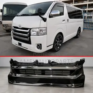 Grille Toyota Hiace 7l Kdh200 2014 Onwards Wide Chrome/Black Color