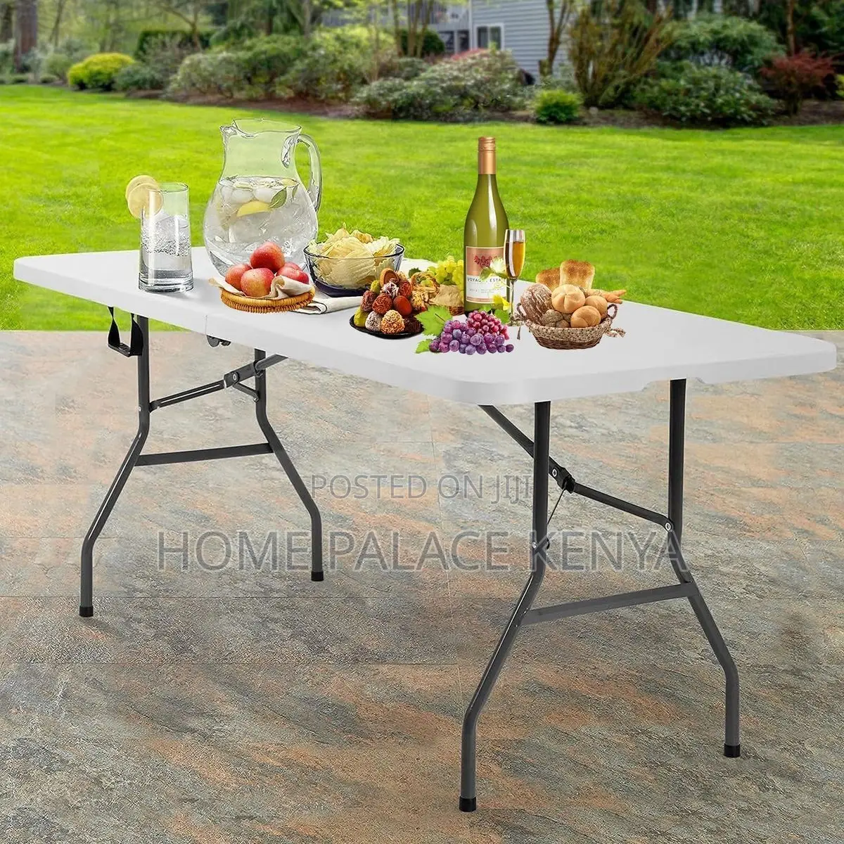 Folding Table; Space-Saving Foldable Table for Outdoor Events