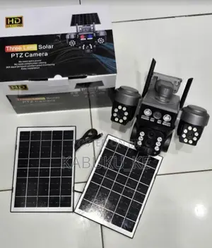4G Triple Lens Dual Solar CCTV Camera With Simcard Slot