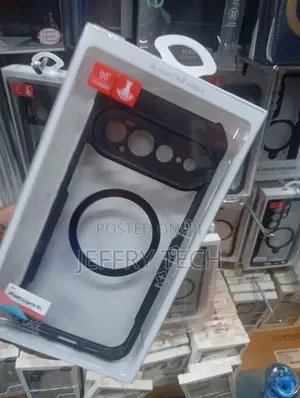 Magnetic Clear Phone Case for the Google Pixel 10 Pro XL Black TPU