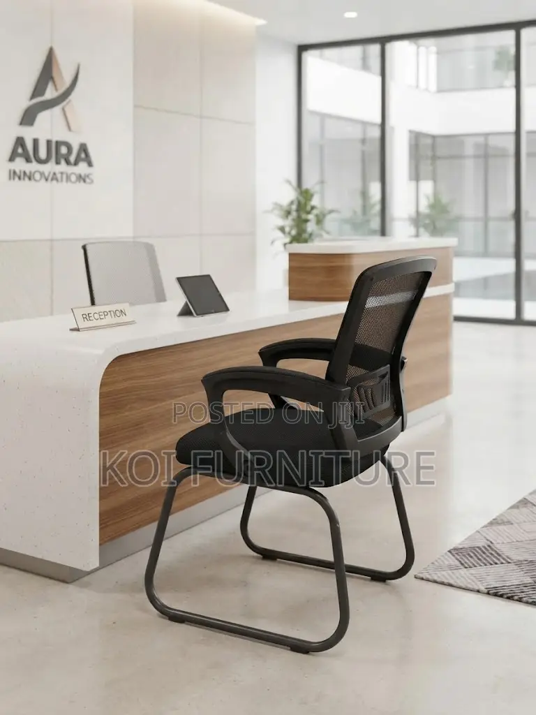 Office Chairs; Mesh Ergonomic Office Seat With Sled Legs