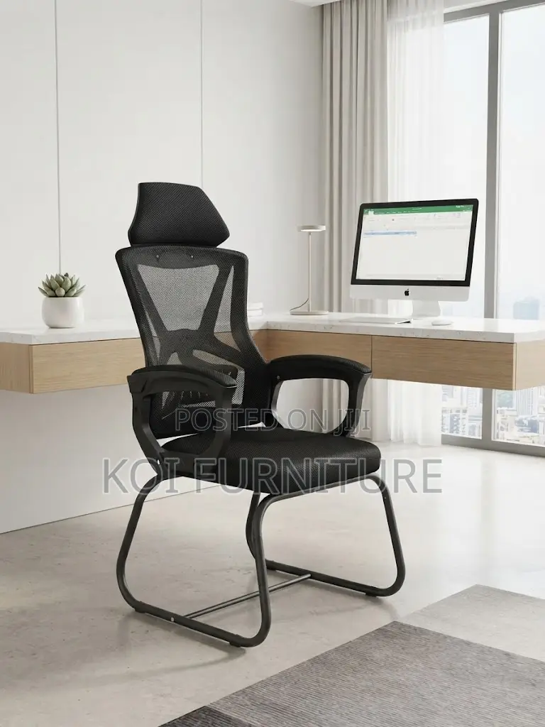 Office Chairs; Mesh Ergonomic Office Seat With Sled Legs