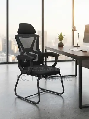 Office Chairs; Mesh Ergonomic Office Seat With Sled Legs