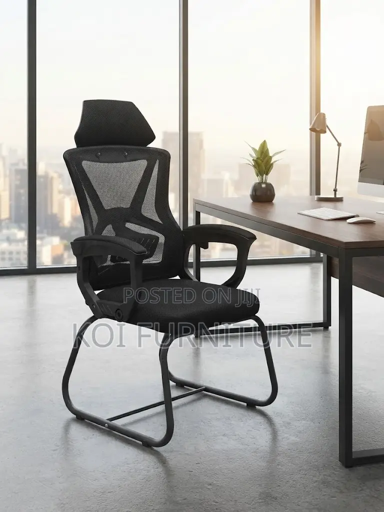 Office Chairs; Mesh Ergonomic Office Seat With Sled Legs