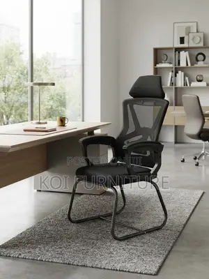 Office Chairs; Mesh Ergonomic Office Seat With Sled Legs