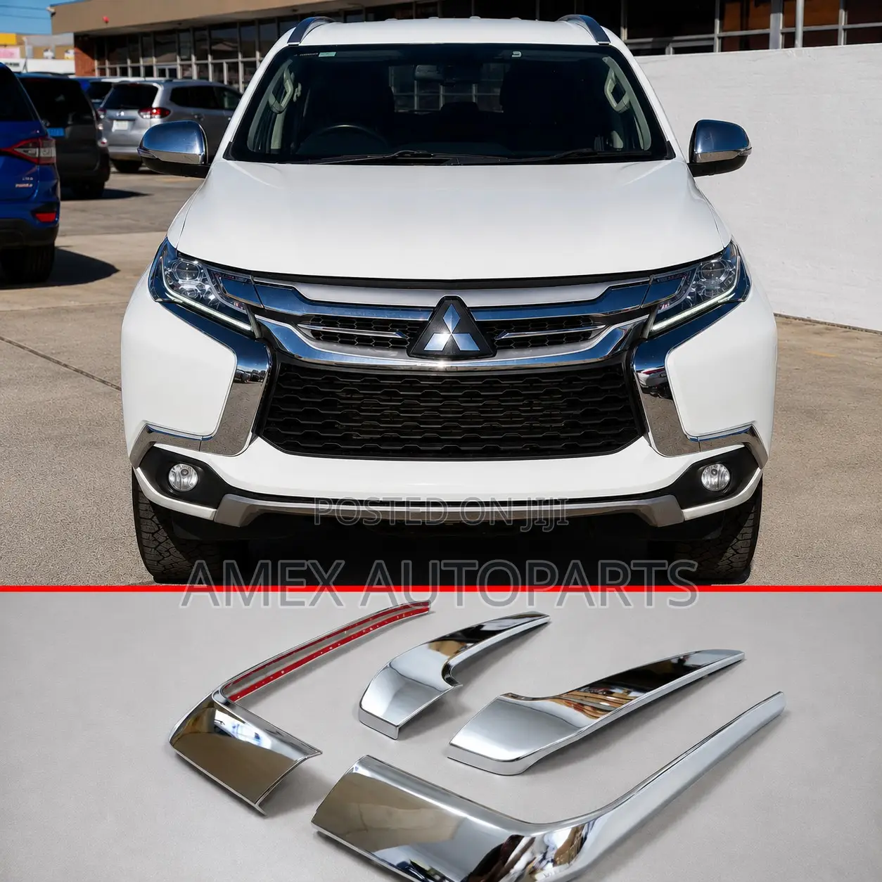Front Bumper Chrome Moulding Mitsubishi Pajero Sport 2019 Onwards