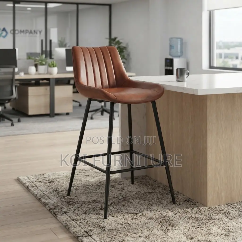 Barstools; Leather Home Office Counter Brown Barstools