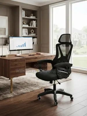 Office Chairs; Height Adjustable Office Fabric Chairs