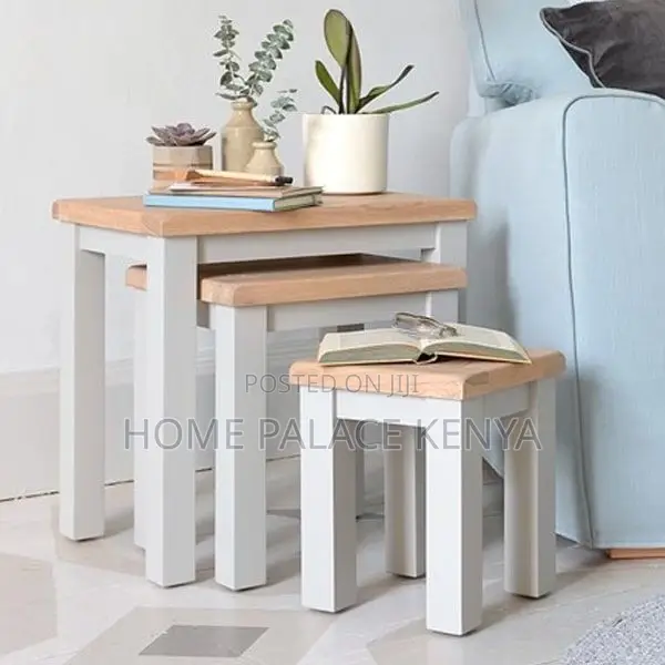 Coffee Tables; Modern Nesting Table Set for Lounge and Living Spaces