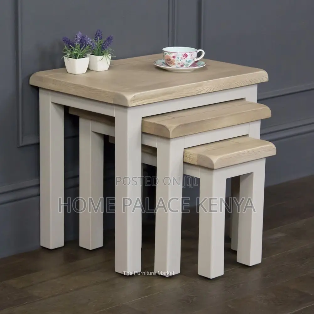 Coffee Tables; Modern Nesting Table Set for Lounge and Living Spaces