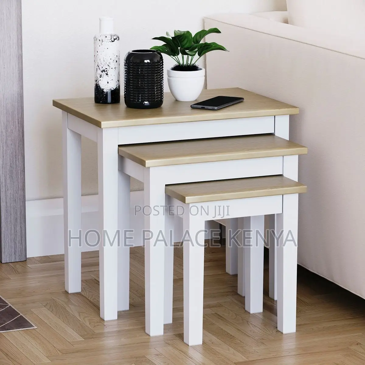 Coffee Tables; Modern Nesting Table Set for Lounge and Living Spaces