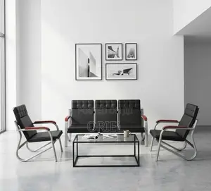5-Seater Office Sofa : Padded Reception Sofa