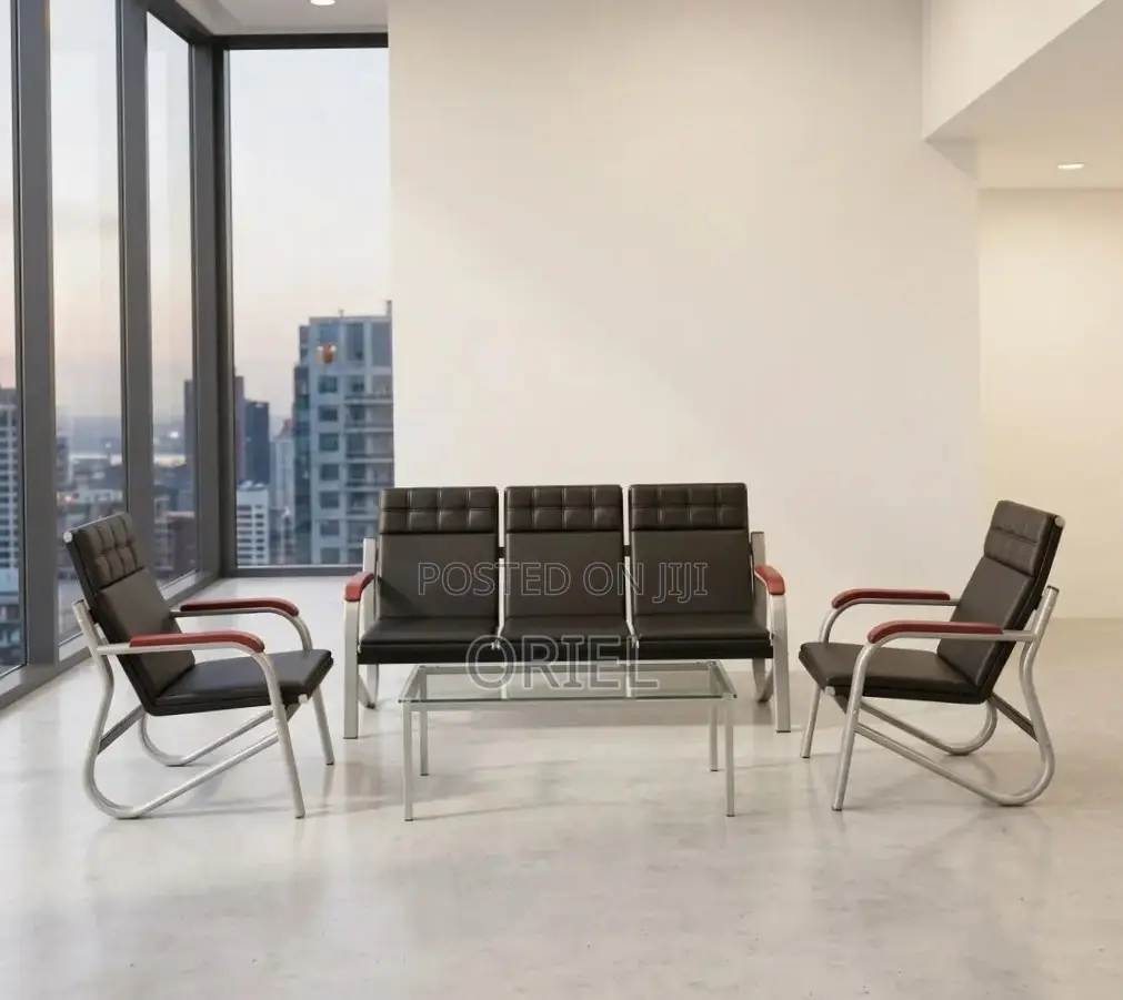 5-Seater Office Sofa : Padded Reception Sofa