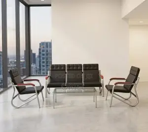 5-Seater Office Sofa : Padded Reception Sofa