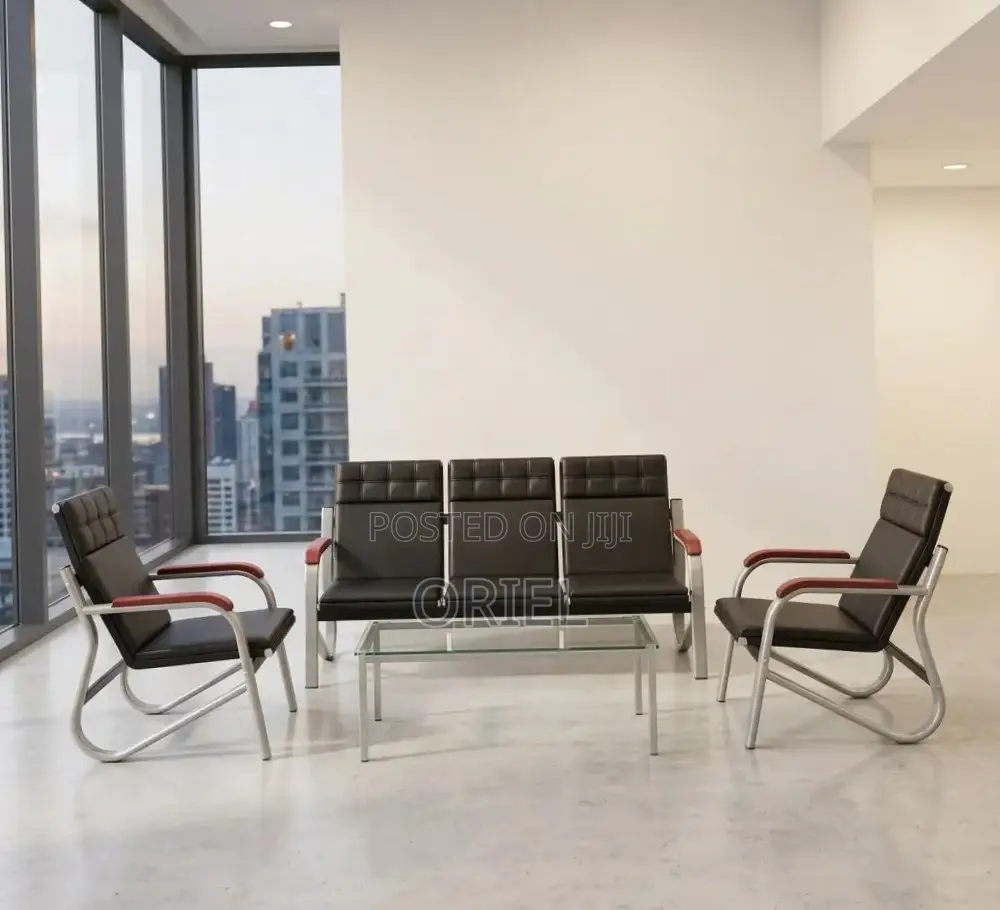 5-Seater Office Sofa : Padded Reception Sofa