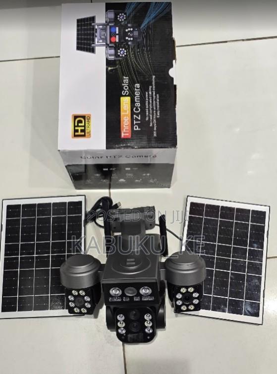 Simcard V380pro 4G Triple Lens Dual Panel Security Solar Camera
