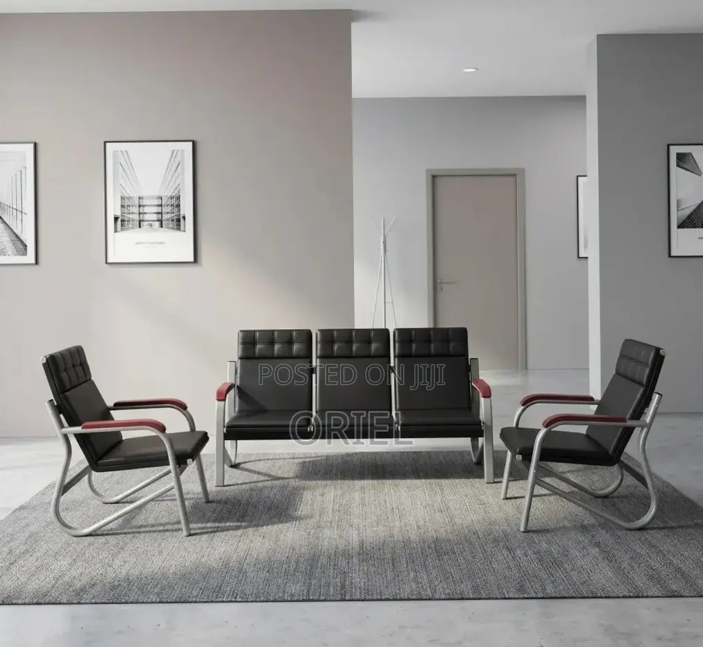 5-Seater Office Sofa : Padded Reception Sofa