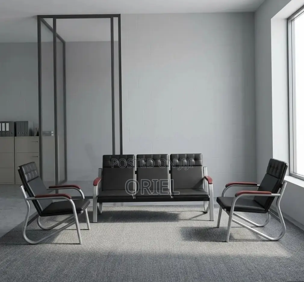 5-Seater Office Sofa : Padded Reception Sofa