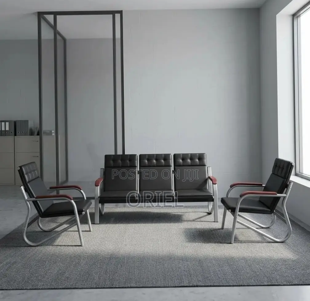 5-Seater Office Sofa : Padded Reception Sofa