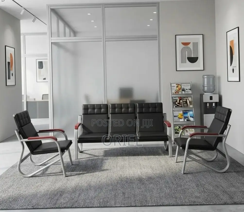 5-Seater Office Sofa : Padded Reception Sofa