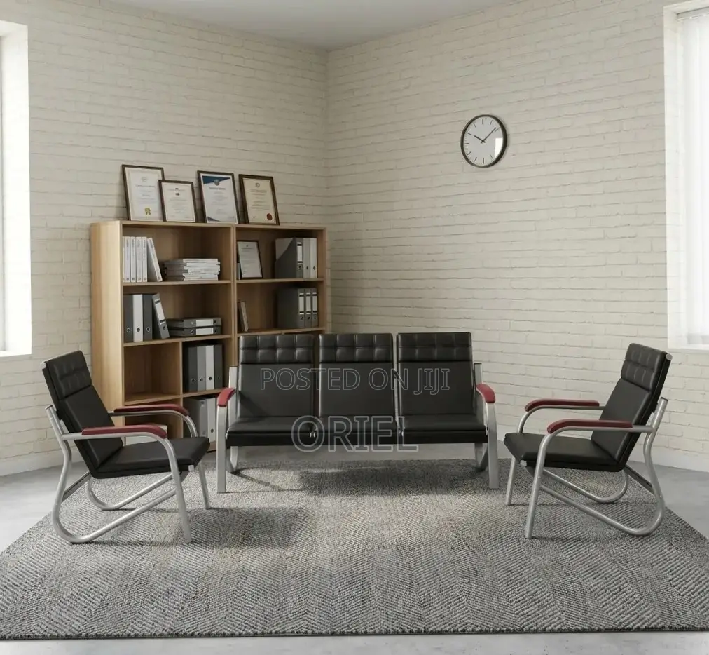 5-Seater Office Sofa : Padded Reception Sofa