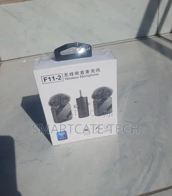 New F11-2 Dual Wireless Microphone for iPhone and Android