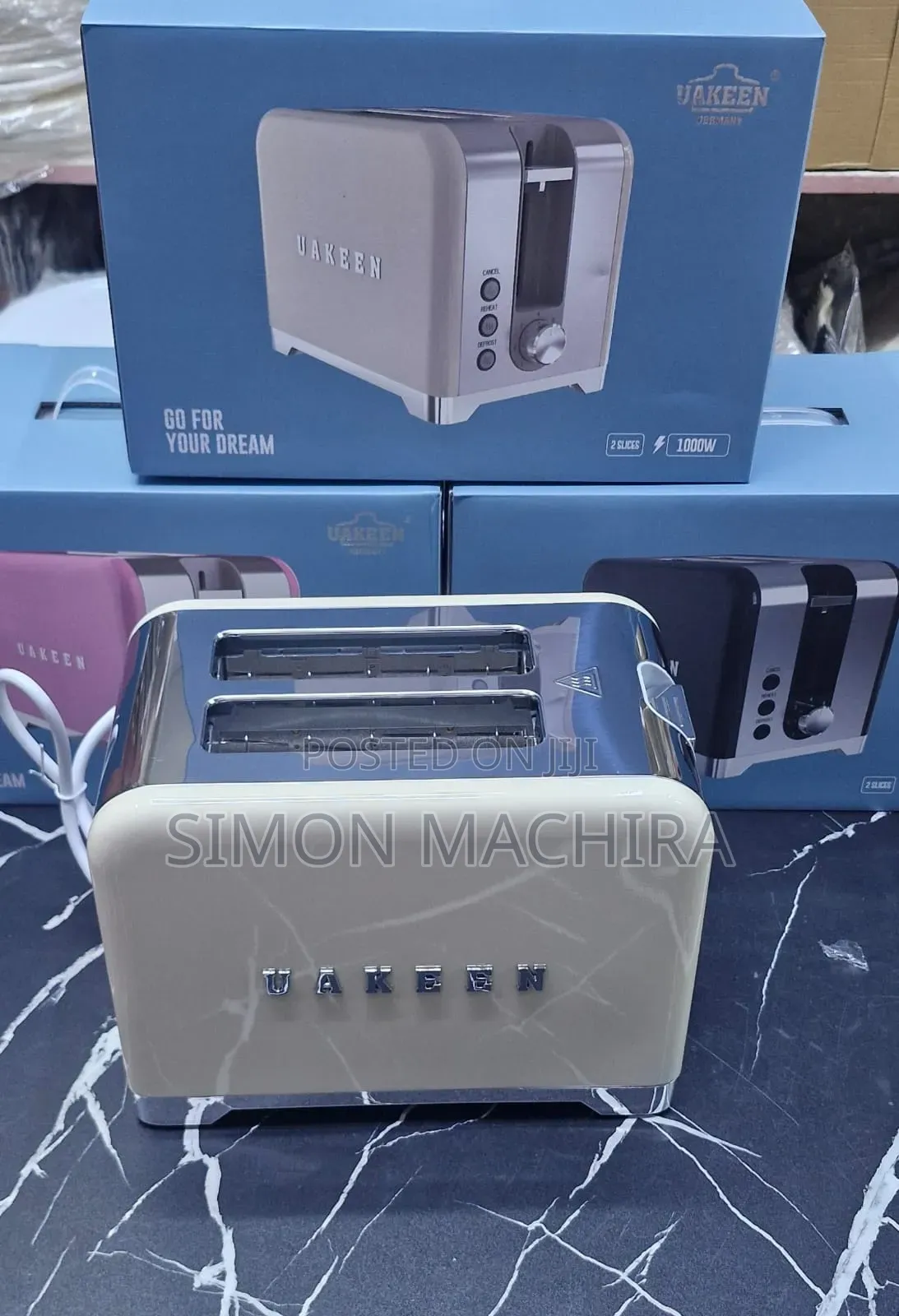 Uakeen 2 Slice Toaster Stainless Steel