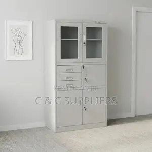 Office Half Glass Safe Cabinet.