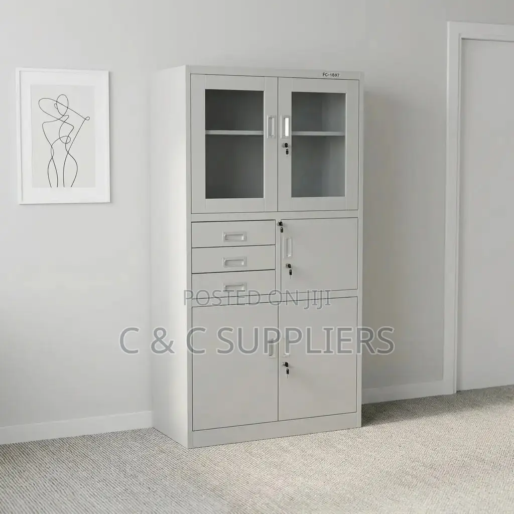 Office Half Glass Safe Cabinet.