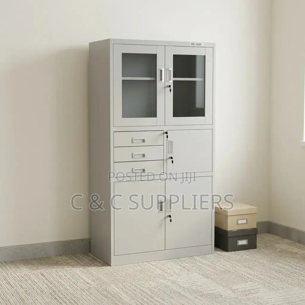 Office Half Glass Safe Cabinet.