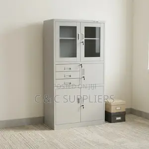 Office Half Glass Safe Cabinet.