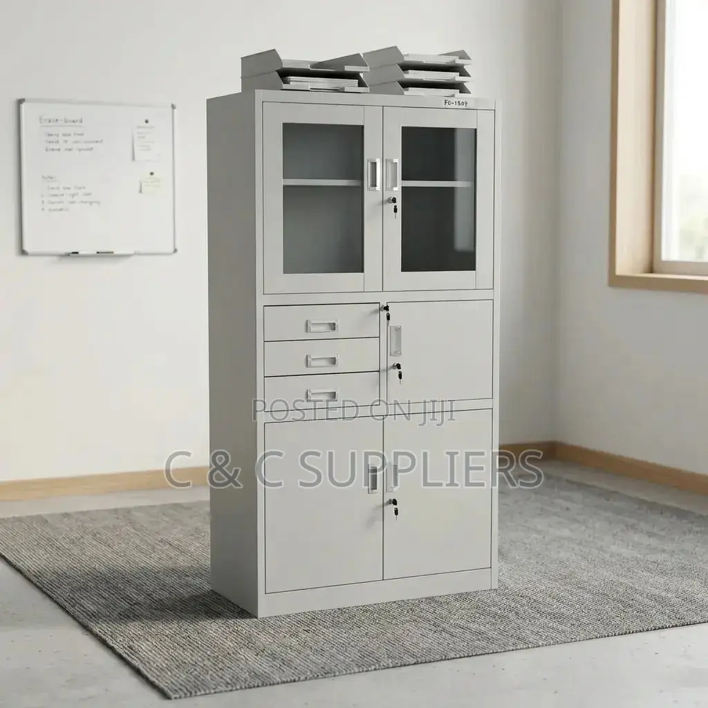 Office Half Glass Safe Cabinet.